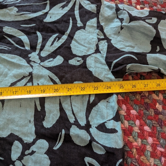 bryn Walker Black and Blue Floral Top - Picture 2 of 5